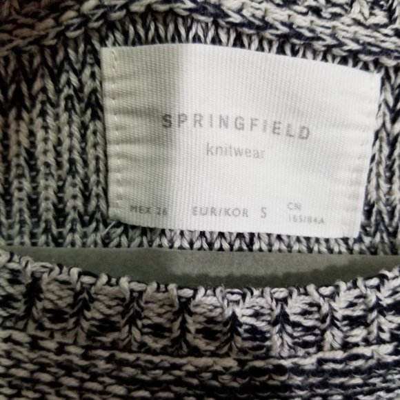 Springfield Black & Ivory Sweater Crochet Detail - Picture 3 of 4